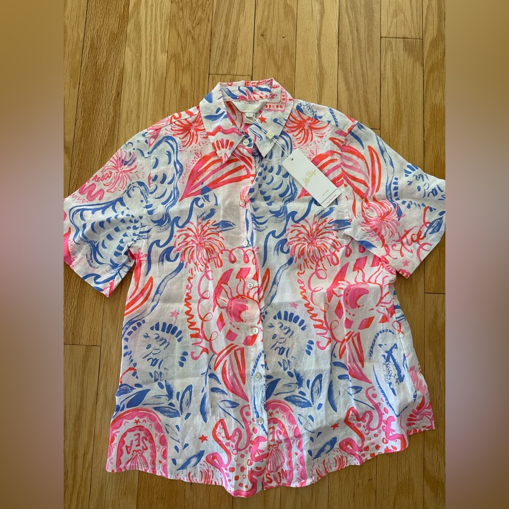 Lilly Pulitzer linen top